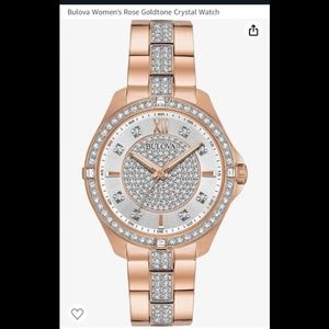 Bulova Rose Gold Tone w Crystal Watch